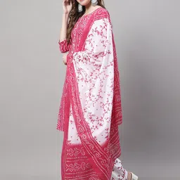 Rajnandini Bandhani Printed Pure Cotton Kurta With Salwar & Dupatta image 5