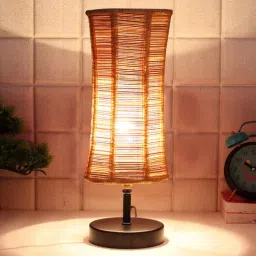 new era Milan Beige Bamboo Shade Table Lamp With Iron Base-picture-25