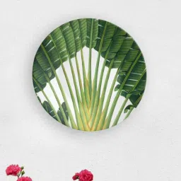 quirk india Bananna Leaves Cluster Wall Plate-picture-12