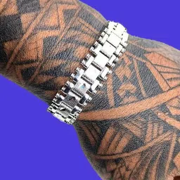 Dynamic Retail Global Men Silver-Plated Link Bracelet-image-55