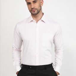 Raymond Checkered Pure Cotton Slim-Fit Full Sleeve Formal Shirt-picture-24