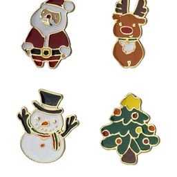 FURE Multicoloured Christmas Alloy Lapel Pins - Set Of 4-0
