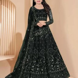 Piludi Girls Embroidered Ready to Wear Lehenga & Blouse With Dupatta-picture-24