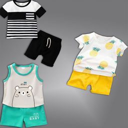 BAESD Unisex Kids Printed T-shirt with Shorts-51