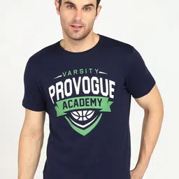 Provogue Men Typography Printed Applique T-shirt-image-28