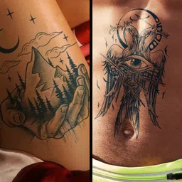LICK Matte Finish Realistic Semi Temporary Body Tattoo Combo image 1