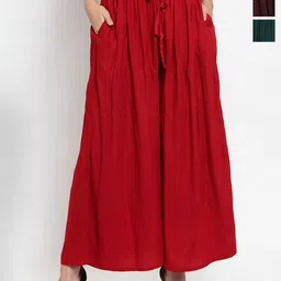 Clora Creation Women Flared Palazzos-image-12