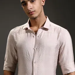 HIGHLANDER Men Slim Fit Opaque Casual Shirt-image-74