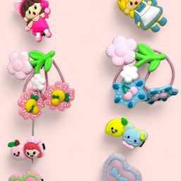 Samsara Couture Girls Set of 2 Beaded Ponytail Holders-24