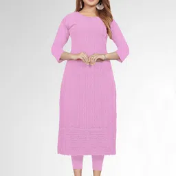 KAYRAAH Floral Embroidered Straight Kurta-picture-38