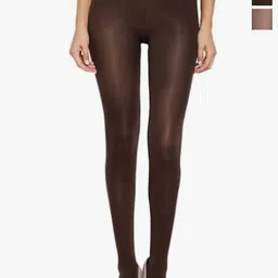 SECRETS BY ZEROKAATA Women Pack of 2 Sheer Dual-Tone Fleece Stretchable Stockings-image-20