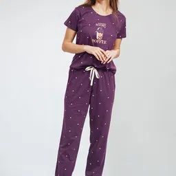 PASTEL CLIP Women Printed Night suit-image-81
