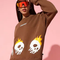 GRIFFEL Women Printed Pullover Sweatshirt-image-16