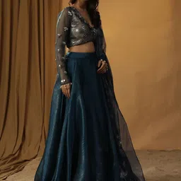 ARPITA SULAKSHANA Embellished Sequinned Made to Measure Lehenga & Blouse With Dupatta image 3