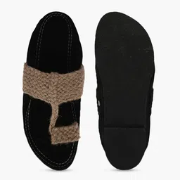 Apratim Men Embellished Open Toe Flats with Bows image 5