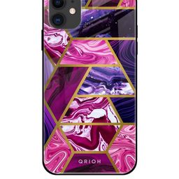 QRIOH Geometric Printed iPhone 12 Mini Back Case Mobile Accessories-image-44