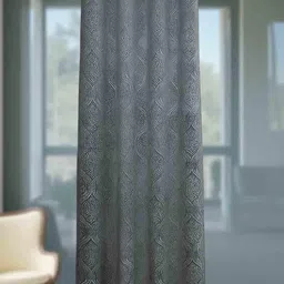 IVAZA Grey Velvet Long Door Curtains-image-87