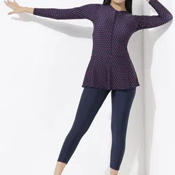 LYCOT Printed Long Sleeves Swimming Dress With Attached Tights-picture-46