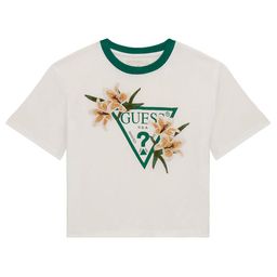 GUESS kids Girls Typography Printed Round Neck Cotton T-shirt-image-43