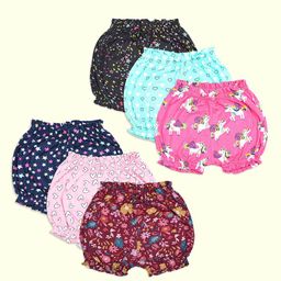 Revvo Junior Girls Pack Of 6 Printed Basic Briefs RJB-303-BLACK,SKY,PINK/NAVY,CREAM,MAROON-8