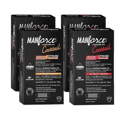 Manforce Men Set Of 4 Strawberry & Vanilla and Chocolate & Hazelnut- 10 Pcs Each image 2