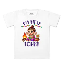 Arvesa First Lohri Printed Kids Unisex T-shirt-image-23