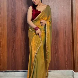 Mitera Embellished Beads and Stones Saree-image-88