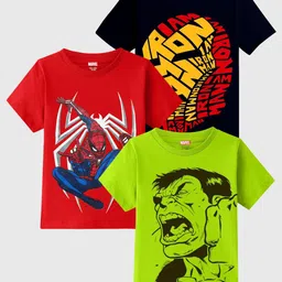Marvel by Miss and Chief Boys 3 Avengers Printed Applique T-shirt-picture-43