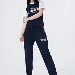 SMSHOPMORE Printed Pure Cotton T-Shirt & Trousers Co-Ord Set-picture-31