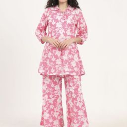 Divena Women Floral Printed Pure Cotton Night suit-image-19