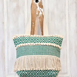 Ariana Women Structured Tote Bag with Fringed-image-5