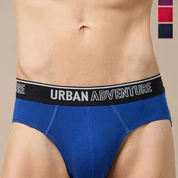 URBAN ADVENTURE Men Pack Of 4 Anti-Bacterial Basic Briefs 4UAM-002(NVY-ROYAL-RED-WINE)-picture-10