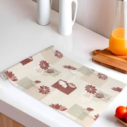 Dakshya Industries Beige & Brown Printed Shelf Liner Organiser-20