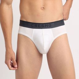 Cresmo Pack Of 2 Men IntelliSoft AntimicrobialBasic Briefs CR-B-STR-P2-WHT-WHT-S-picture-29
