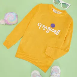 Pantaloons Junior Girls Cable Knit Pullover-picture-43