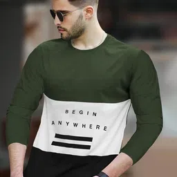 TRIPR Men Regular Fit Typography Printed Cotton T-shirt-image-45