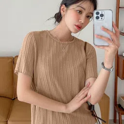 4WRD by Dressberry Women Vertical Stripes Self Design Round Neck Top-picture-9