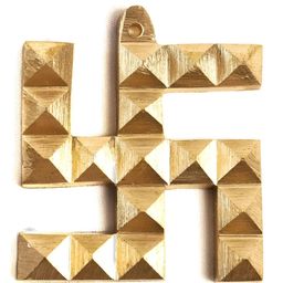 The Spiritual Living Gold Toned Swastik Door Entrance Wall Decor-image-98