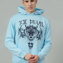 GO DEVIL Men Graphic Printed Hooded Sweatshirt-image-52