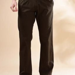 HERE&NOW Men Loose Fit Chinos Trousers-image-13