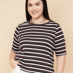 max Striped Round Neck Regular Fit T-shirt-image-94