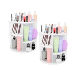 Aura White Set of 2 Regular Makeup Organiser Organisers-38