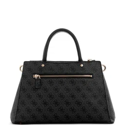 GUESS Printed PU Structured Satchel with Cut Work image 2
