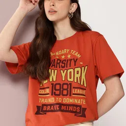 DILLINGER Typography Printed Drop-Shoulder Sleeves Pure Cotton T-shirt-picture-27
