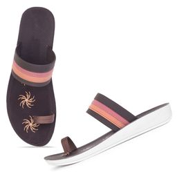 PENNEN Women Printed One Toe Flats-18