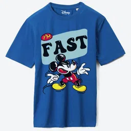 Wear Your Mind Boys Mickey Mouse Printed Pure Cotton Applique T-shirt-24