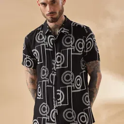 Anouk Men Standard Fit Spread Collar Textured Casual Shirt-image-25