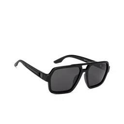 Vincent Chase Unisex Grey Lens & Black Square Sunglasses with-50