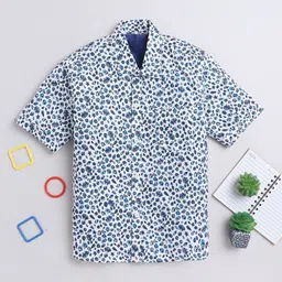 BAESD Boys Standard Floral Opaque Printed Semiformal Shirt-image-90