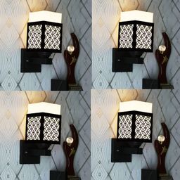 Gojeeva Black Wood Square Shaped Wall Lamp-picture-22